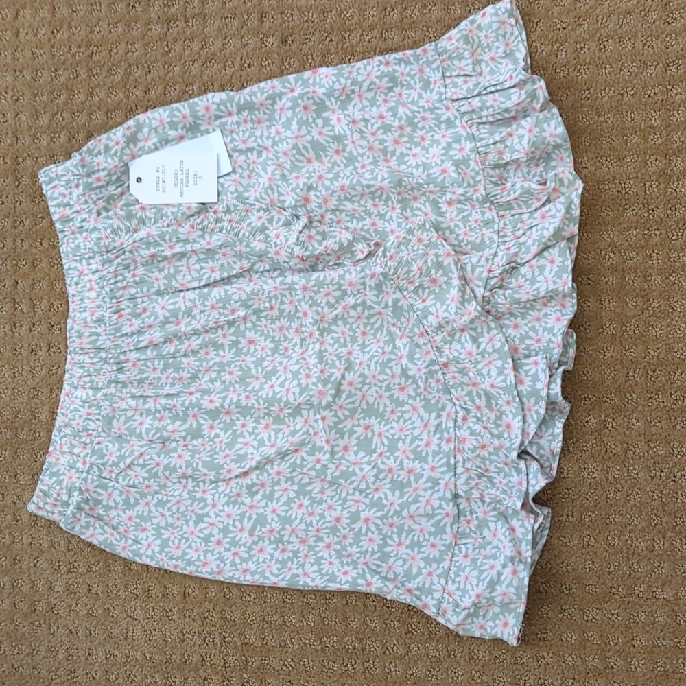 Stretch waistband wrap style mini skirt